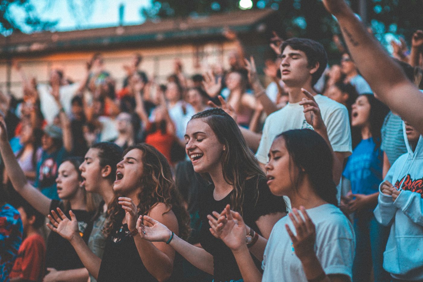 Outdoor youth worship